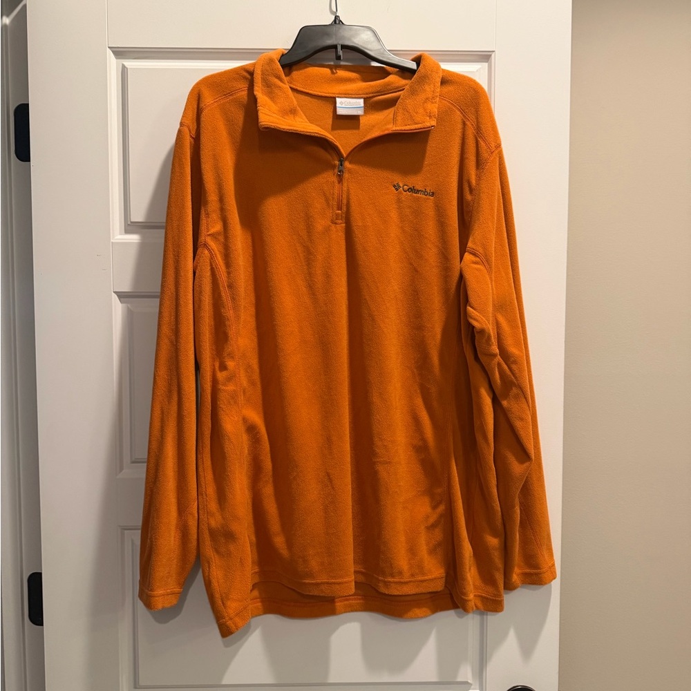 Columbia Men's Bright Orange Quarter-Zip Pullover